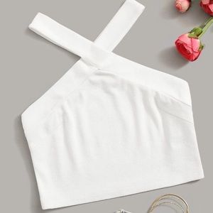 Shein white crop top